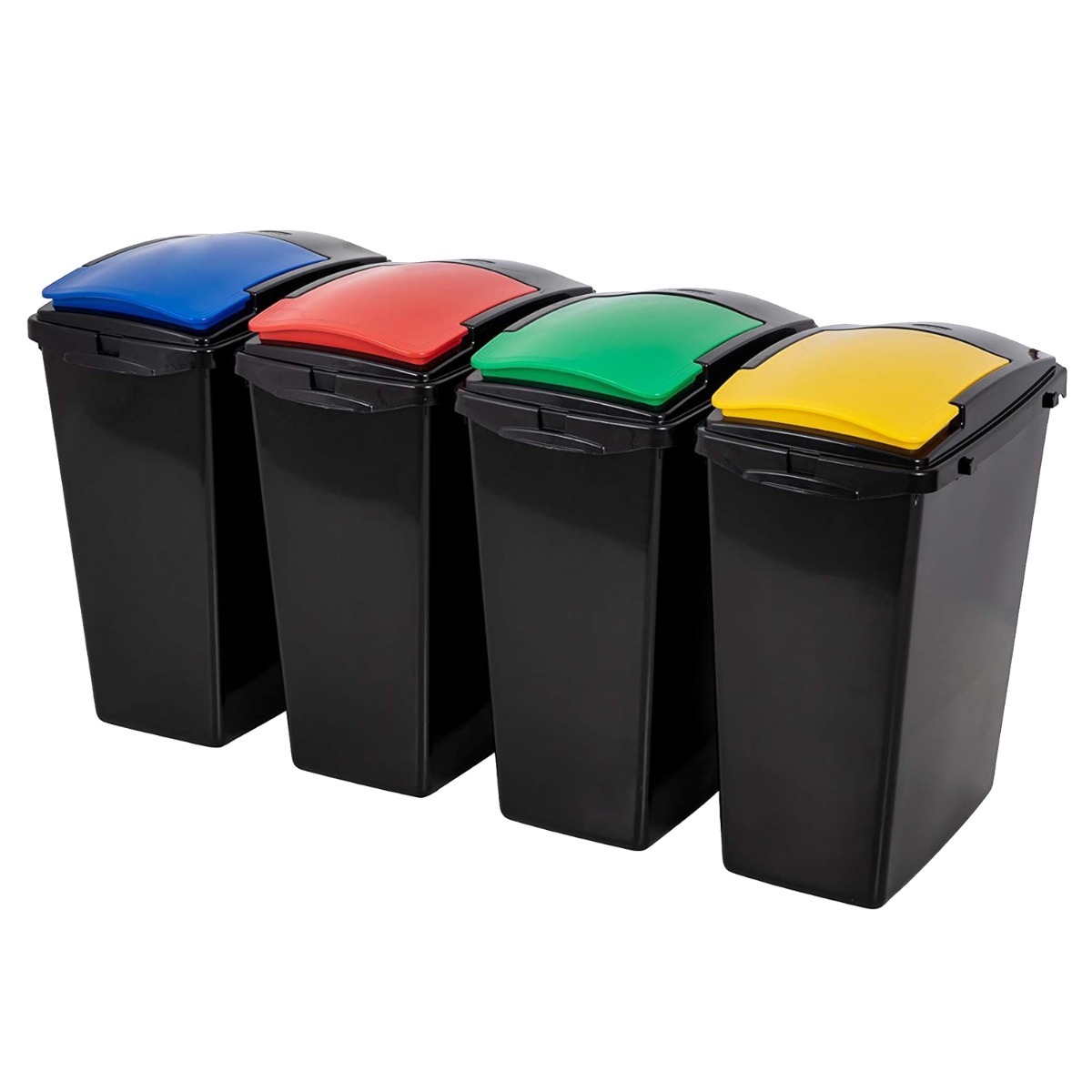Addis 40L Yellow, Red, Green & Blue Recycling Bins - Set of 4
