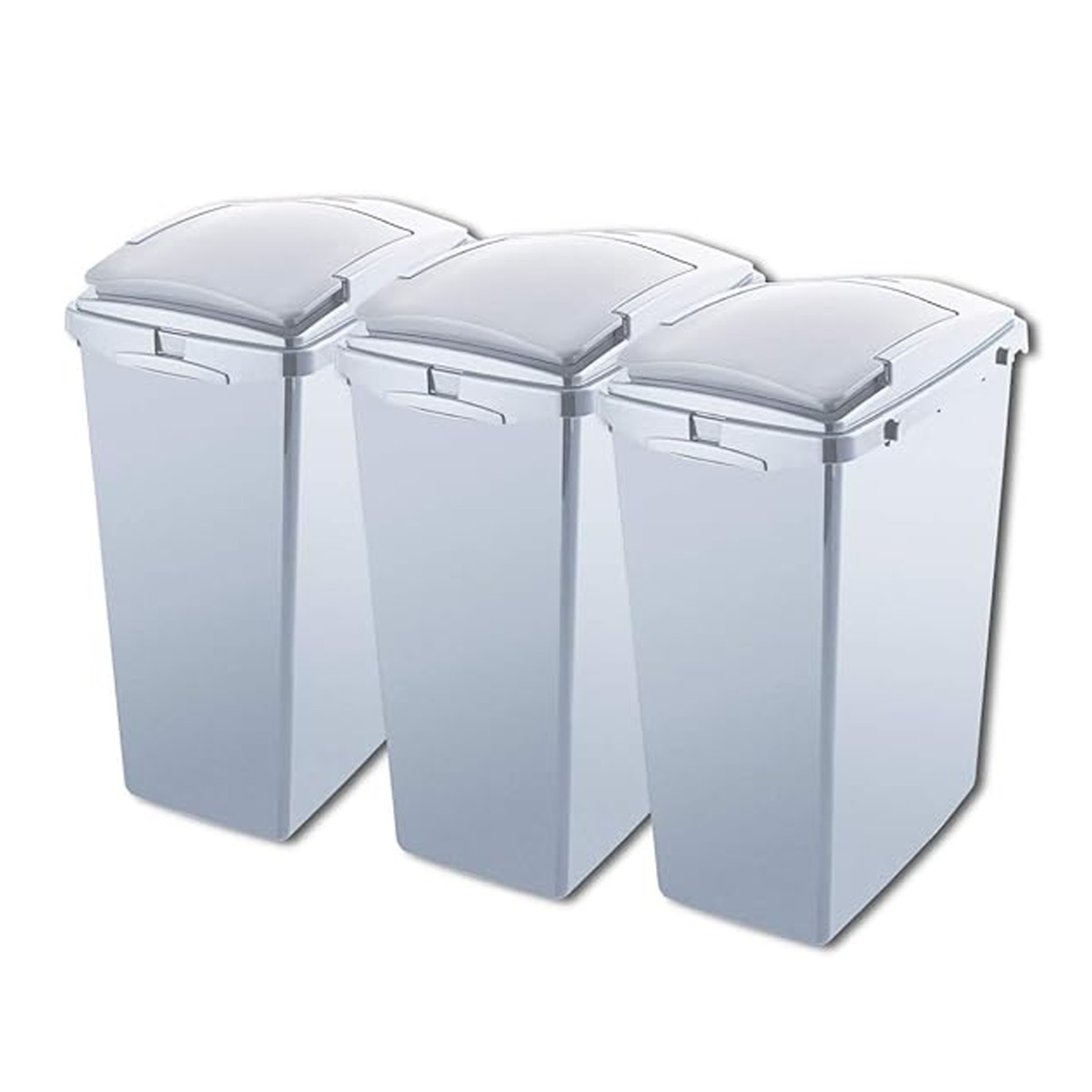 Addis 40L Eco Grey Recycling Bins - Set of 3