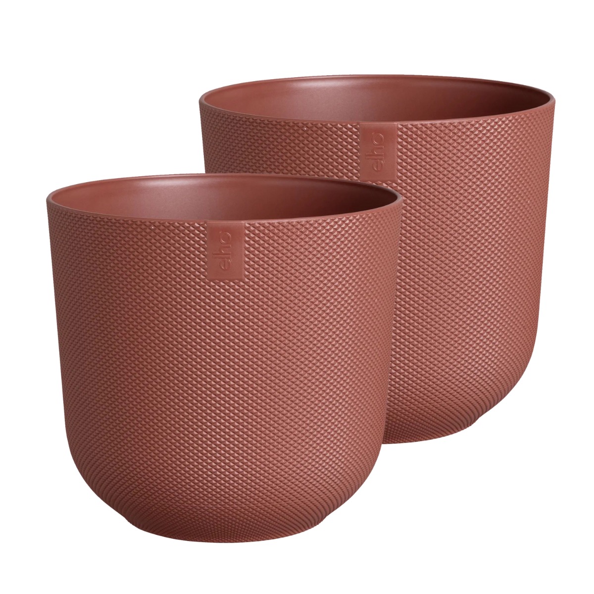 Elho Jazz Round Recycled Plastic Plant Pot - Tuscan Red - 26cm