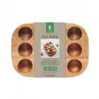 Acacia wood egg rack to hold a dozen eggs