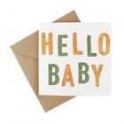 new baby wildflower plantable seeded card