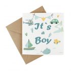 its a boy new baby plantable seeded card
