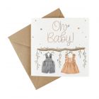 Wildflower Plantable New Baby Card - Oh Baby
