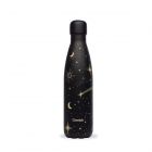 Stainless steel water bottle with black starts & galaxy artwork