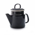 Black vintage enamel coffee and tea pot, perfect for camping
