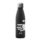 Stainless steel water bottle with colour changing print