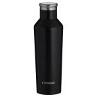 Stainless steel water bottle in strong black