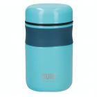 Blue & turquoise insulated food container 