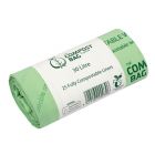 Roll of 25 fully compostable bin liners, 30 litres in size
