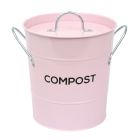 Pale pink compost handle made from metal