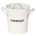 White compost handle made from metal