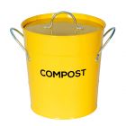 Yellow Metal Compost Pail