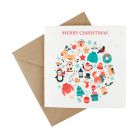 Wildflower christmas card with plantable seeds in a christmas festive design