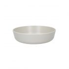 Set of 4 recycled plastic pasta bowls including assorted colours of light grey, green, terracotta and warm grey.
