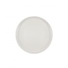 Set of four assorted 20cm side plates, made from recycled plastic.