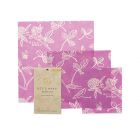 floral bee wrap food cover 3 sizes pack