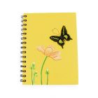 Eco friendly notebook in yellow with butterfly prints
