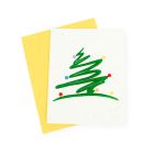 Eco friendly natural christmas card with tree print