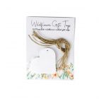 pack of ten heart shaped gift tags made from wildflower paper with twine string