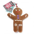 Gingerbread man dog toy made from suede and jute