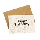 Happy Birthday (Paint Splatter Design) - Wildflower Plantable Card
