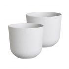 Elho Jazz Round Recycled Plastic Plant Pot - White - 19cm