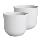Elho Jazz Round Recycled Plastic Plant Pot - White - 26cm