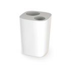 Joseph Joseph Split 8 Waste & Recycling Bathroom Bin - White & Grey