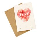 Love Heart Design - Wildflower Plantable Card