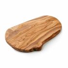 a large, rustic styled olive wood chopping board
