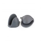 Food grade silicone oven mitts with hanging loops