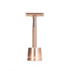 Bambaw Metal Eco Safety Razor & Stand - Rose Gold