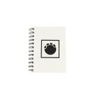 Eco friendly small notebook with a black paw print