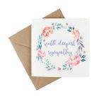wildflower seeded card with deepest sympathy on front and blank inside