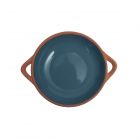 small blue terracotta tapas dish