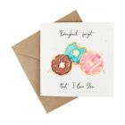 Doughnut valentines card made from wildflower seeded paper
