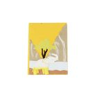 Eco friendly small notebook with a yellow print & elephants