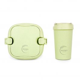 Pistachio Huski Home Sustainable and Biodegradable Double Compartment Rice Husk Lunch Box 