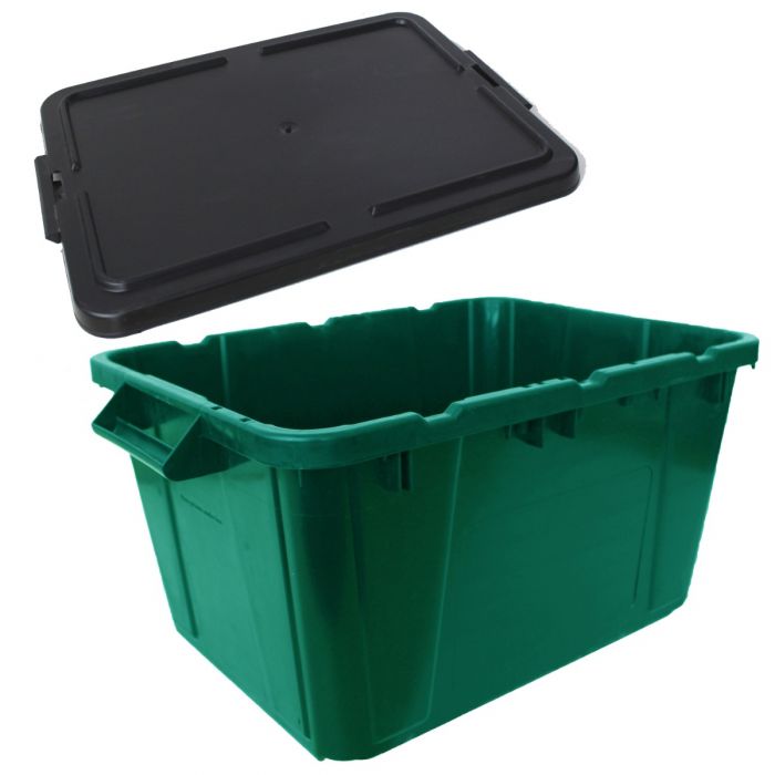 Ergo Box Green 55L Black Lid All Green