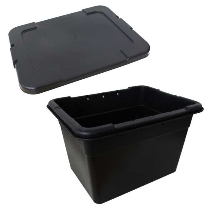 Black storage bins with lids outlet