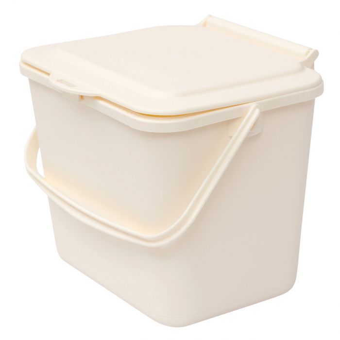 5L Green Kitchen Compost Caddy/Food Bin & 50x 6L Compostable Bags 