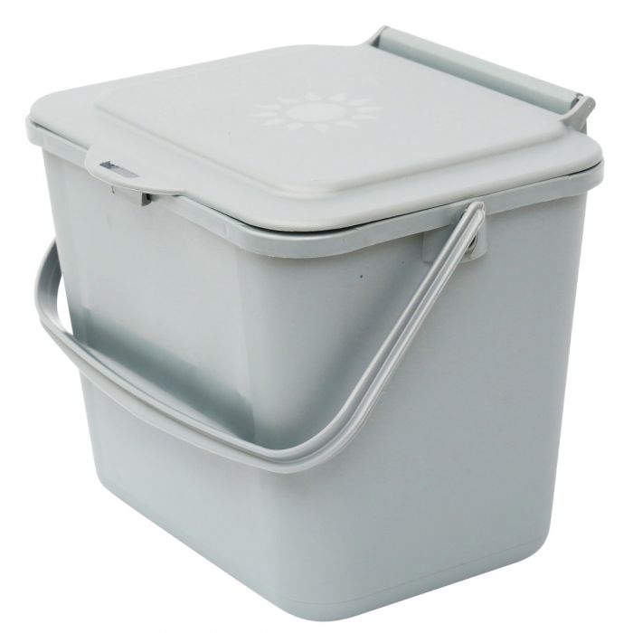 5L Bin for Food Waste Recycling 5 Litre Kitchen Compost Caddy Green 