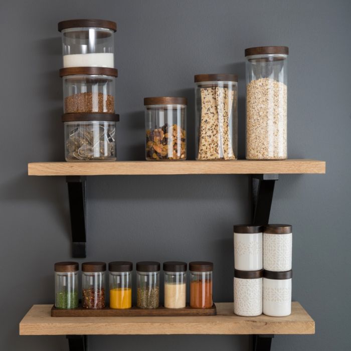 Captivate Artisan Street Spice Jars Display Board Set All Green