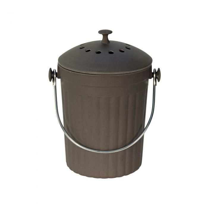 Grey Bamboo Fiber Kitchen Compost Bin