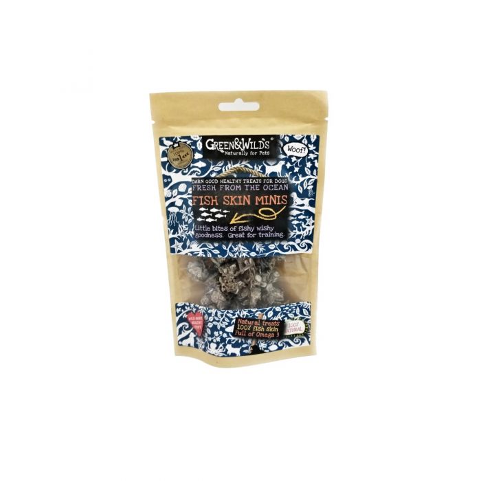 Green Wilds Eco Dog Treats Fish Skin Minis