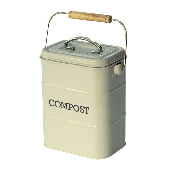 Living Nostalgia Compost Bin in French Grey-Food Waste Caddy