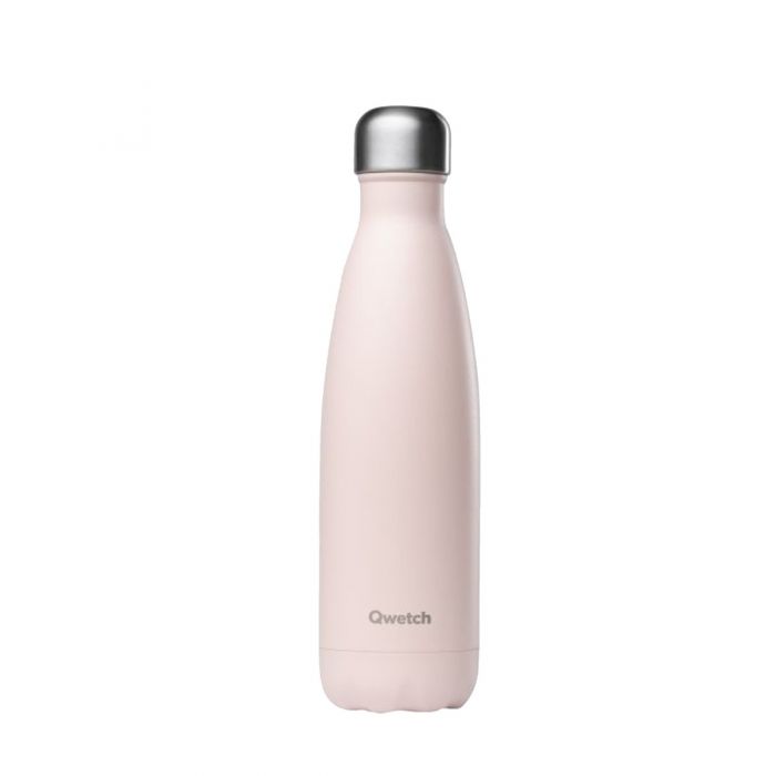 Pastel Pink Qwetch Insulated, Reusable Stainless Steel Bottle