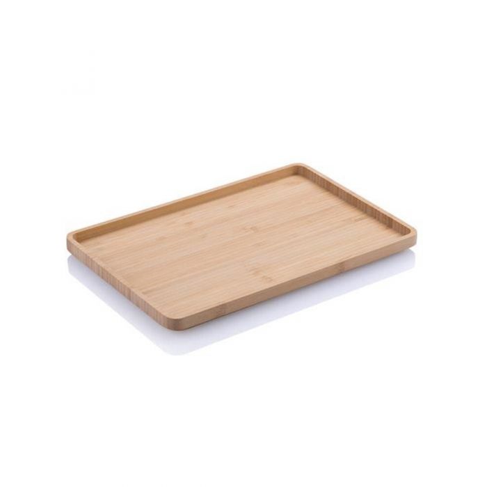 Rectangular wooden shop serving tray