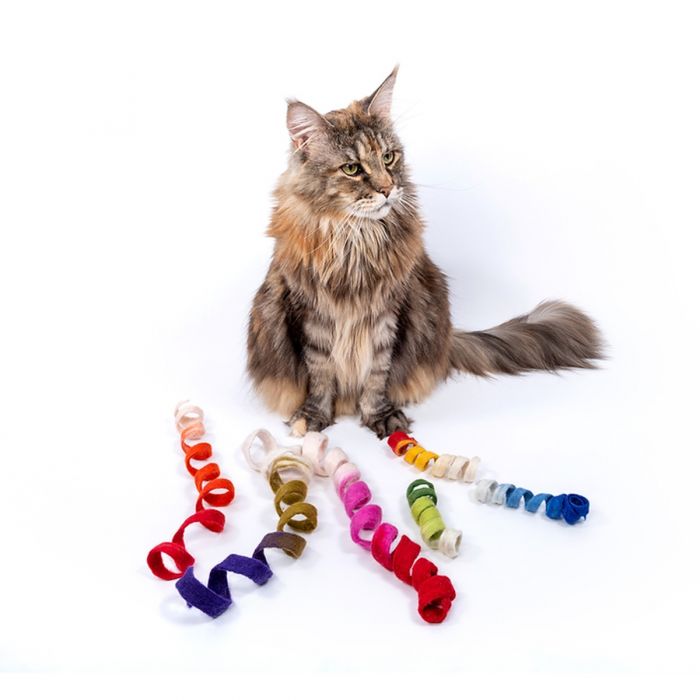 Mimi s Daughters Eco Cat Toy Spinny Spiral Pink All Green