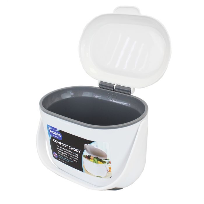 Amazon.com: Addis 2.5 Litre Kitchen Compost Caddy, White
